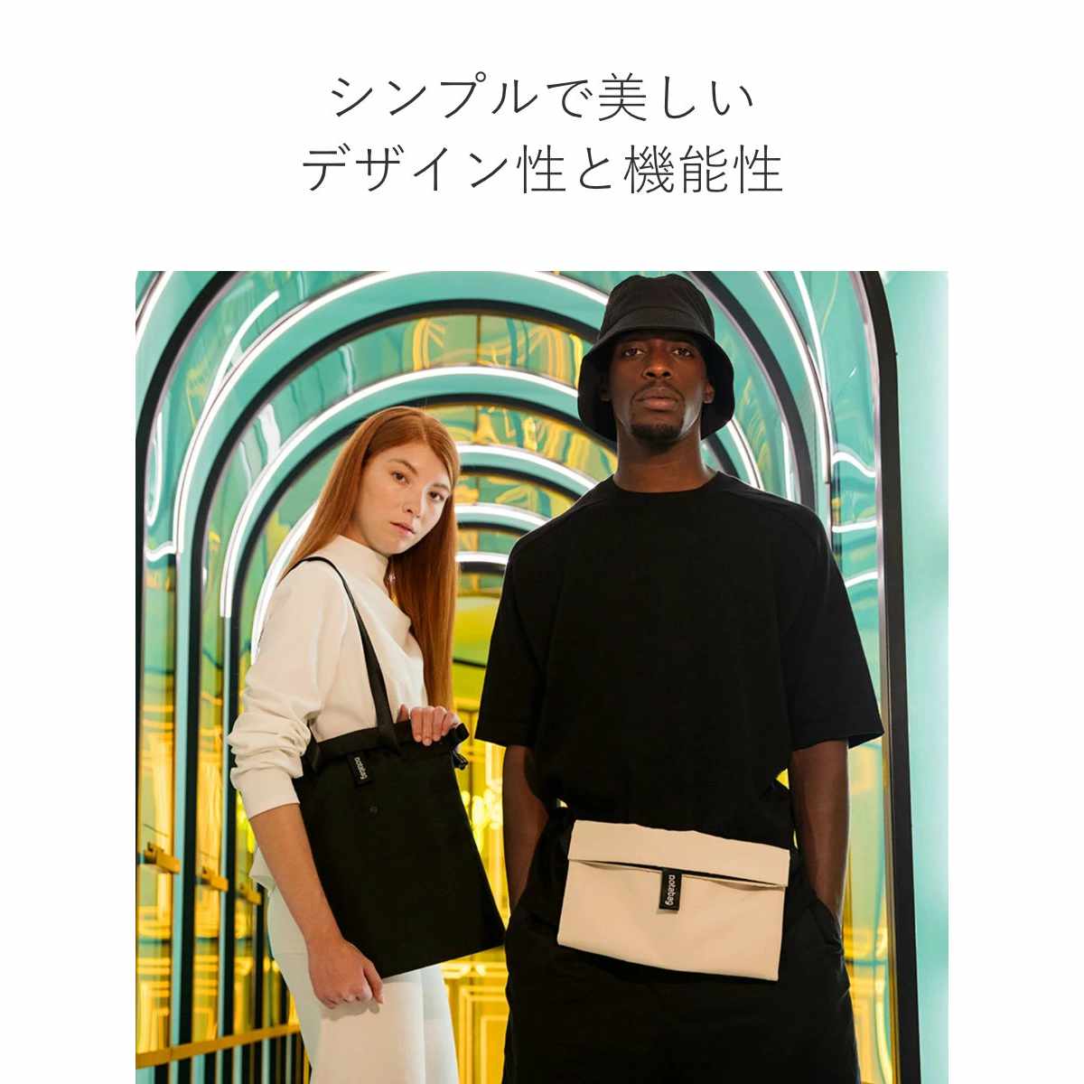 ショルダーバッグ Notabag Crossbody 3WAY （ ノットアバッグ 3way 折りたたみ サコッシュ 手提げ 斜め掛け ミニマル トートバッグ かばん 鞄 カバン バッグ 軽量 コンパクト カラビナ付き 男女兼用 お出かけ おしゃれ ） Notabag（ノットアバッグ） ショルダーバッグ Notabag Crossbody 3WAY