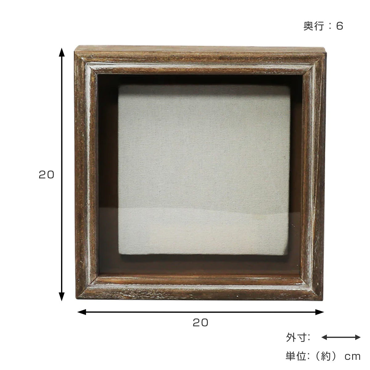 magnet フラワーフレーム SPECIMEN FRAME 20×20cm 木製 フレームのみ