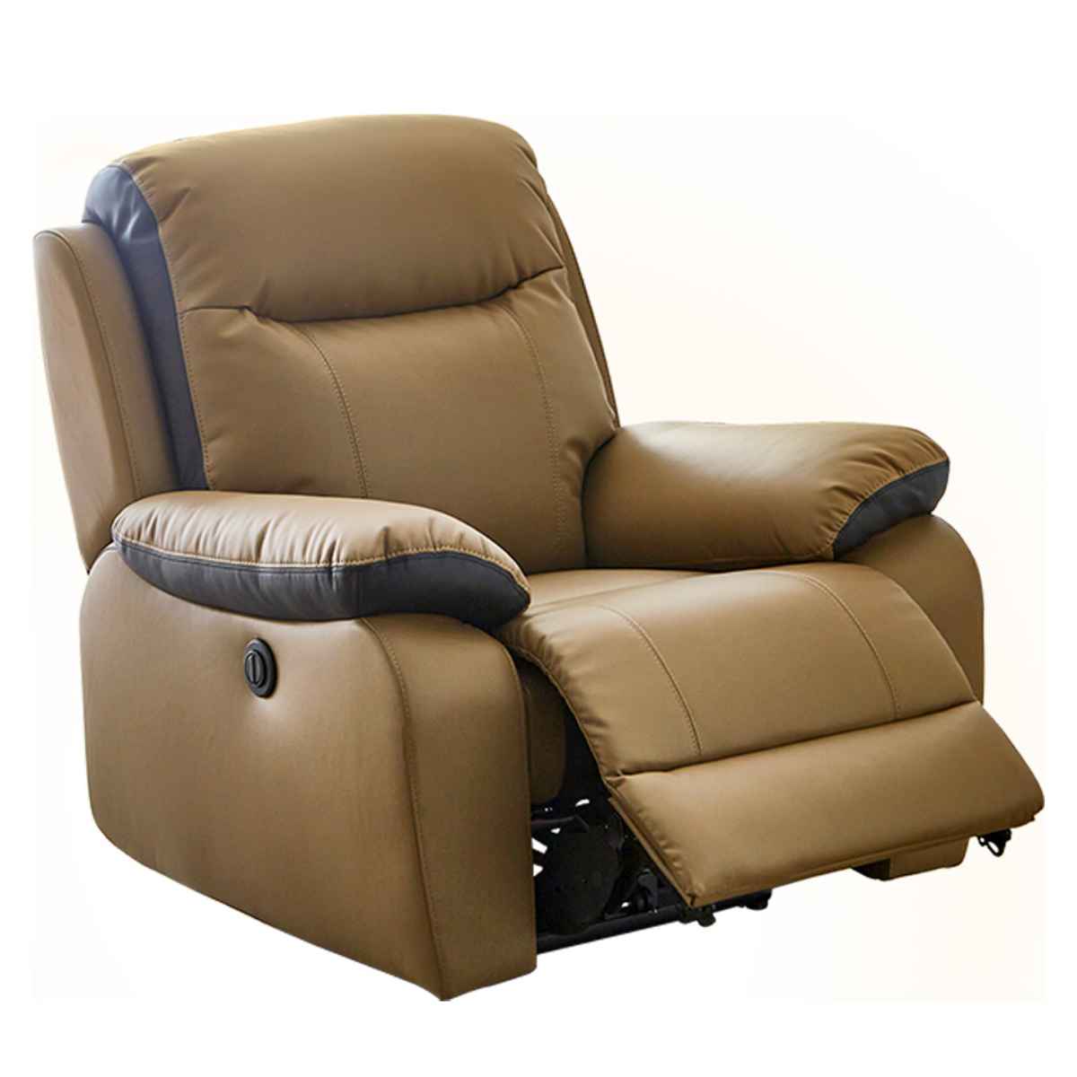電動リクライニングソファ 1人掛け PUレザー 美品 チェア d5502 ホームテイスト（HOME taste） 電動リクライニングソファ 1人掛け PU