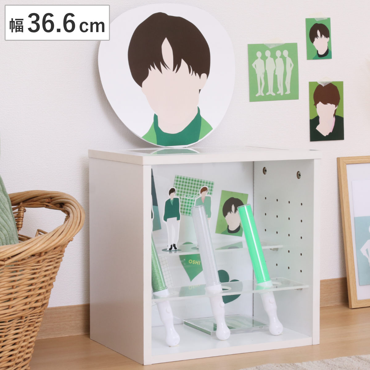 不二貿易（Fuji Boeki） 推し活 収納ボックス 幅36.6cm ディスプレイ