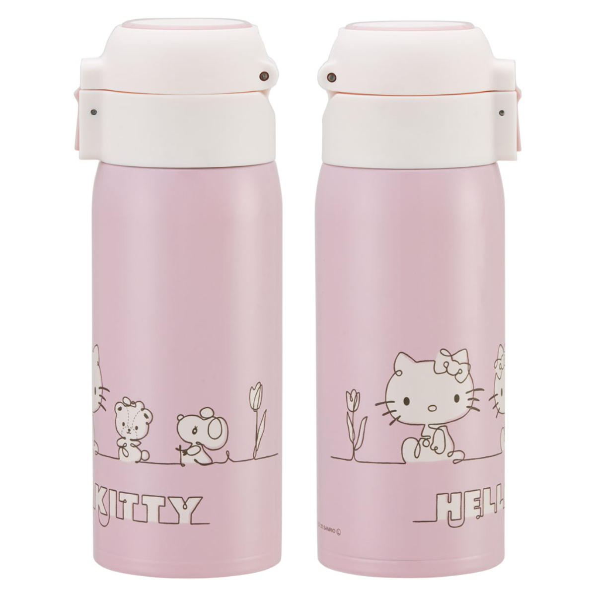 スケーター 水筒 350ml ワンタッチストローボトル KTラインデザイン