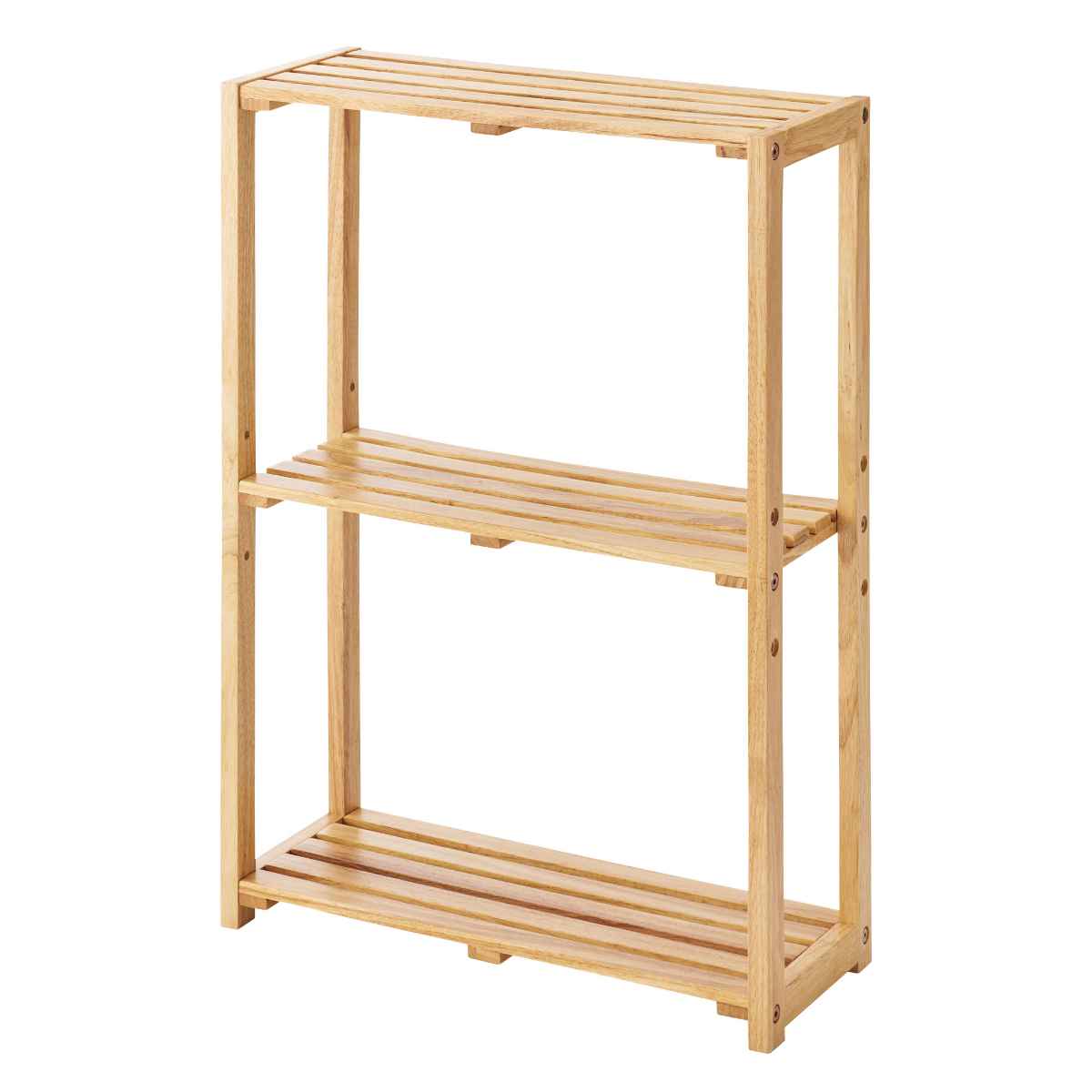 東谷 ワイドシェルフ 3段 天然木 北欧風 幅51cm （ 棚 ラック 収納
