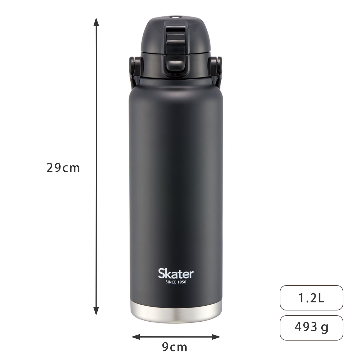 スケーター 水筒 1.2L ハンドル付ダイレクトボトル 保冷専用 （ 大容量