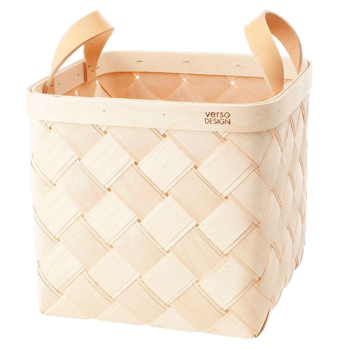 収納ボックス VERSO LASTU M バスケット 木製 （ 収納 カゴ かご 四角