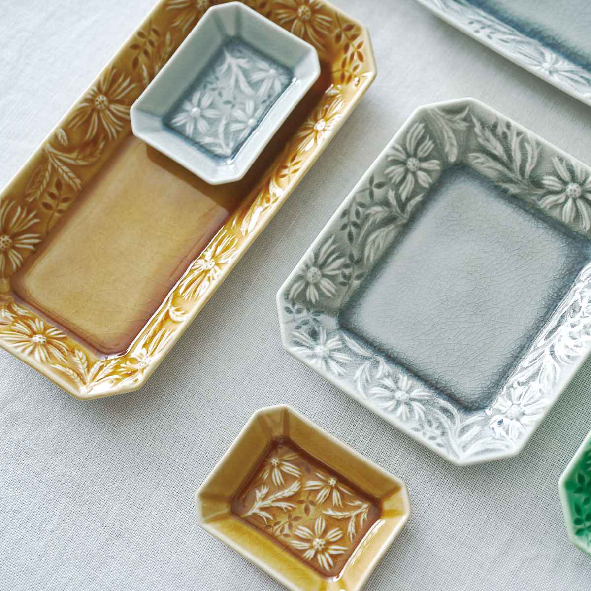 プレート 24cm 長皿 マーガリート 陶器 瀬戸焼 （ 食洗機対応 電子