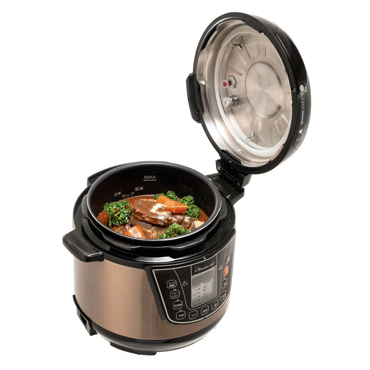 ワンダーシェフ 電気圧力鍋 3L 5点セット 楽ポン マイコン電気圧力鍋