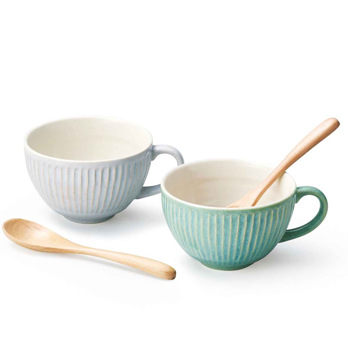 aito製作所 スープカップ&スプーン ペア 410ml Ripple リップル 陶器