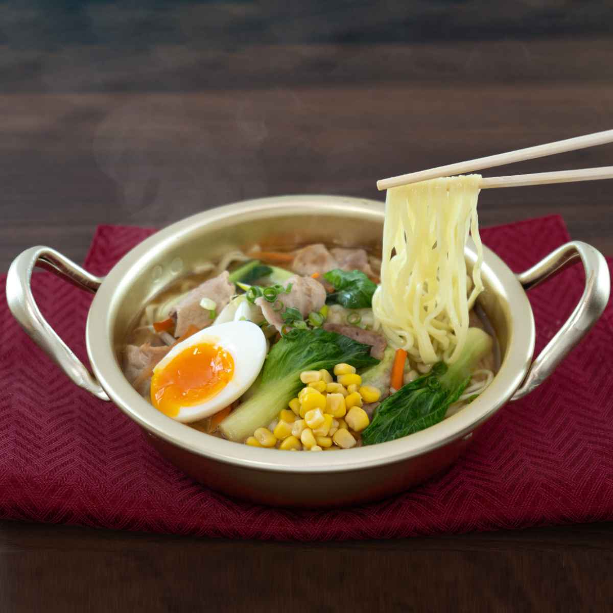 和平フレイズ ラーメン鍋 18cm 浅型 アルミ製 味覚探訪 韓国編 両手鍋