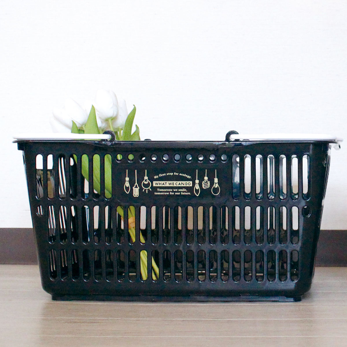 錦化成 バスケット 収納 エコバスケット 10 買い物かご レジかご 同色5