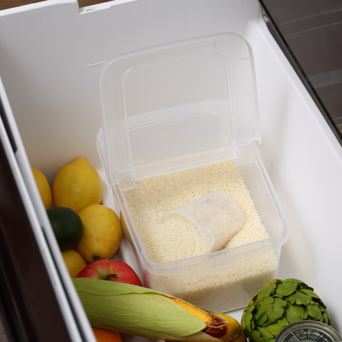 米びつ 3kg ストックス 冷蔵庫用 計量カッ...の詳細画像3