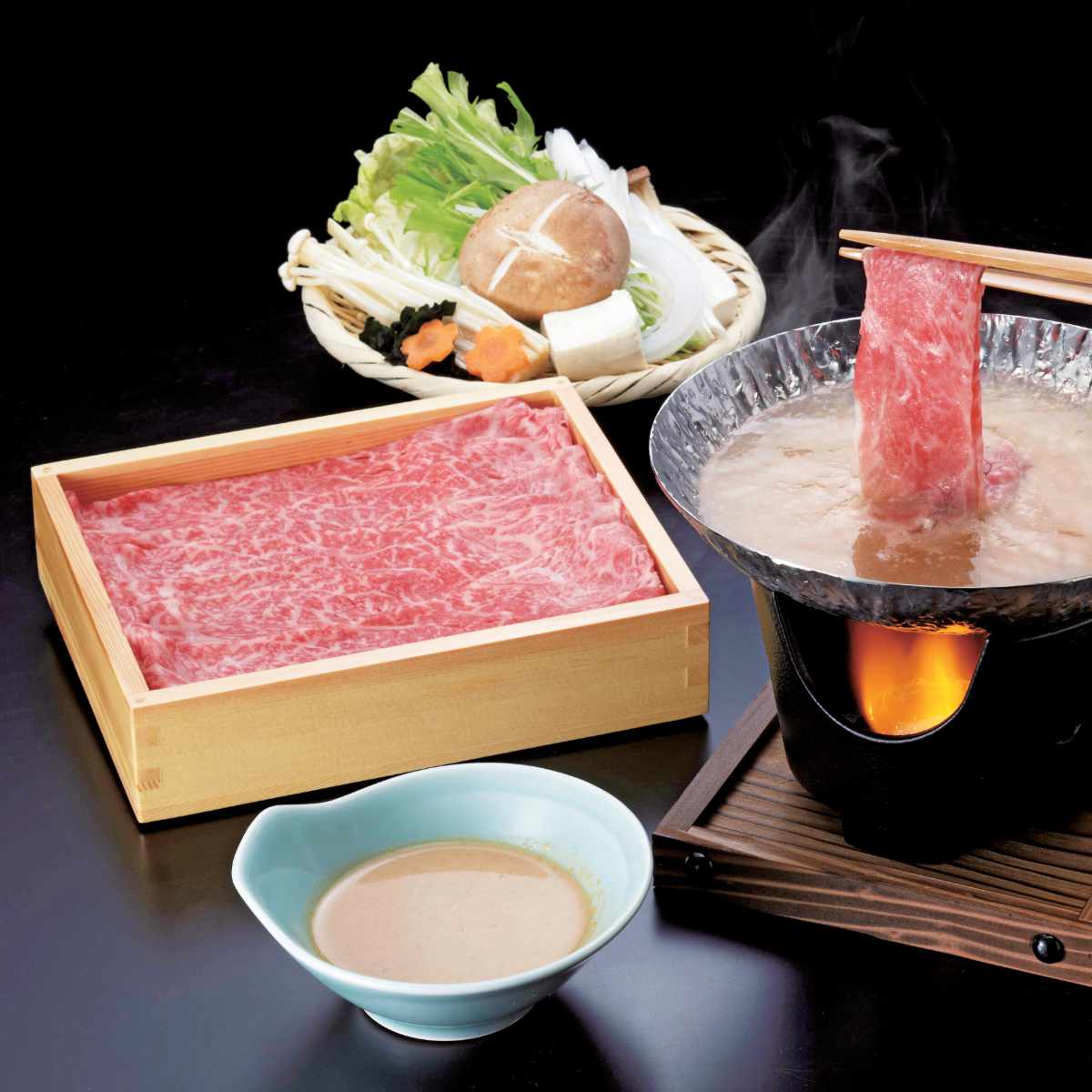しゃぶしゃぶバット 小 目皿付き 木製 白木 （ 鍋用バット ネタ箱