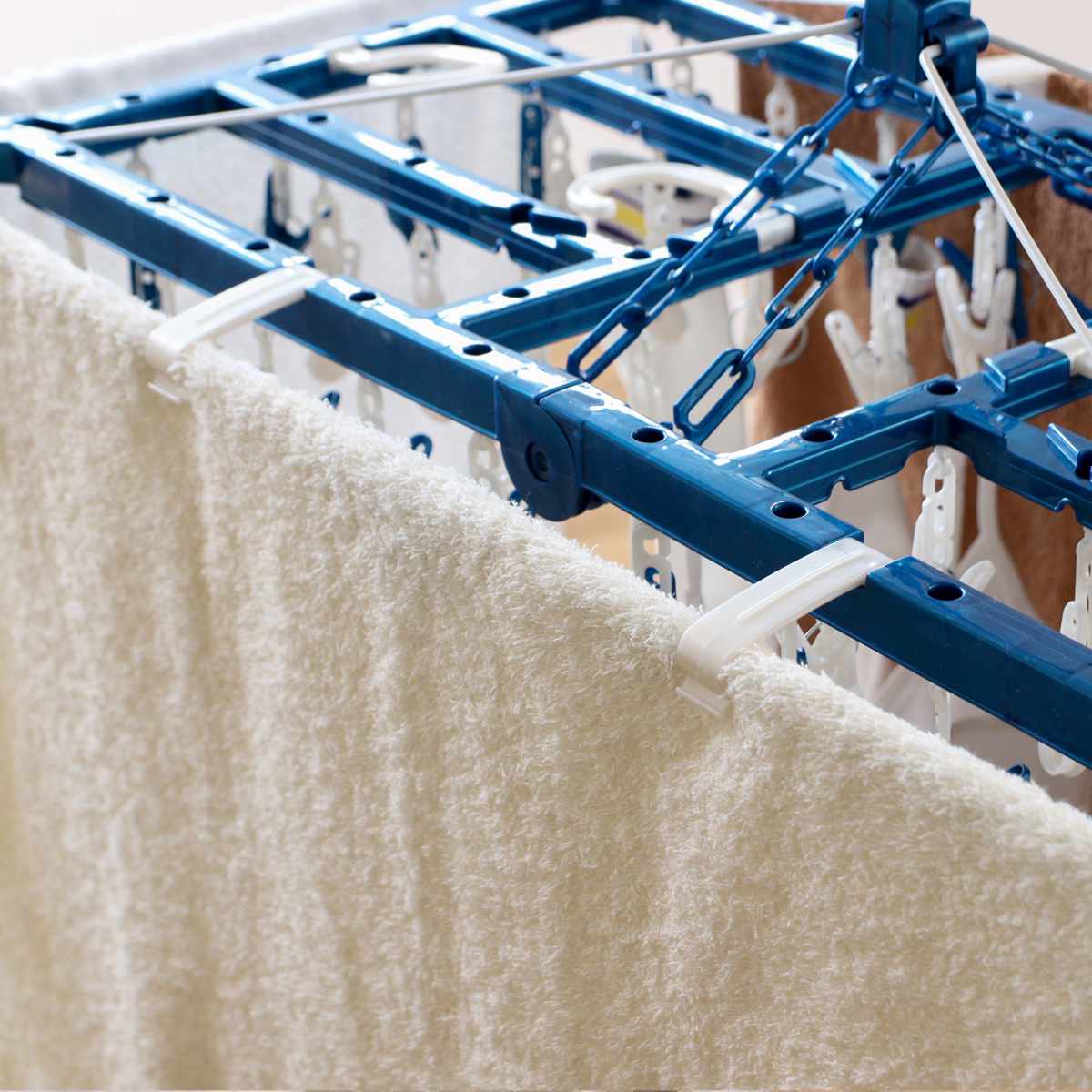 東和産業 角ハンガー LST タオルで隠し干しハンガー 52ピンチ （ 洗濯