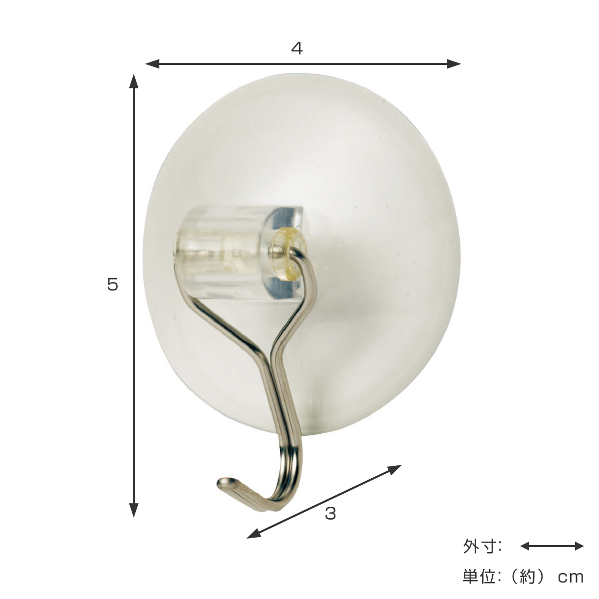 LEC（レック） フック 吸盤フック ミニ 6個入り 耐荷重500g （ 吸盤