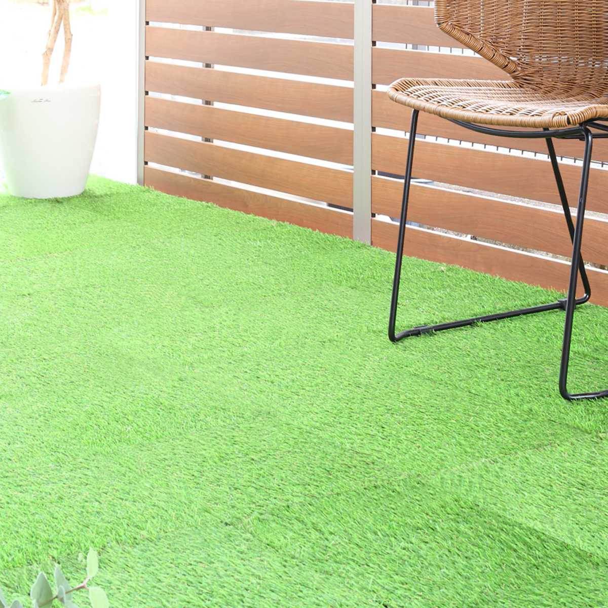 人工芝 ジョイントタイル 30×30cm 芝生 10枚セット （ ジョイント