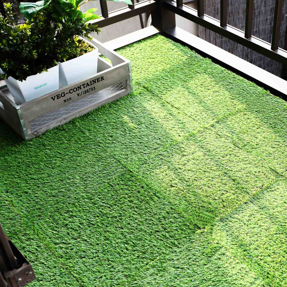 人工芝 ジョイントタイル 30×30cm 芝生 10枚セット （ ジョイント