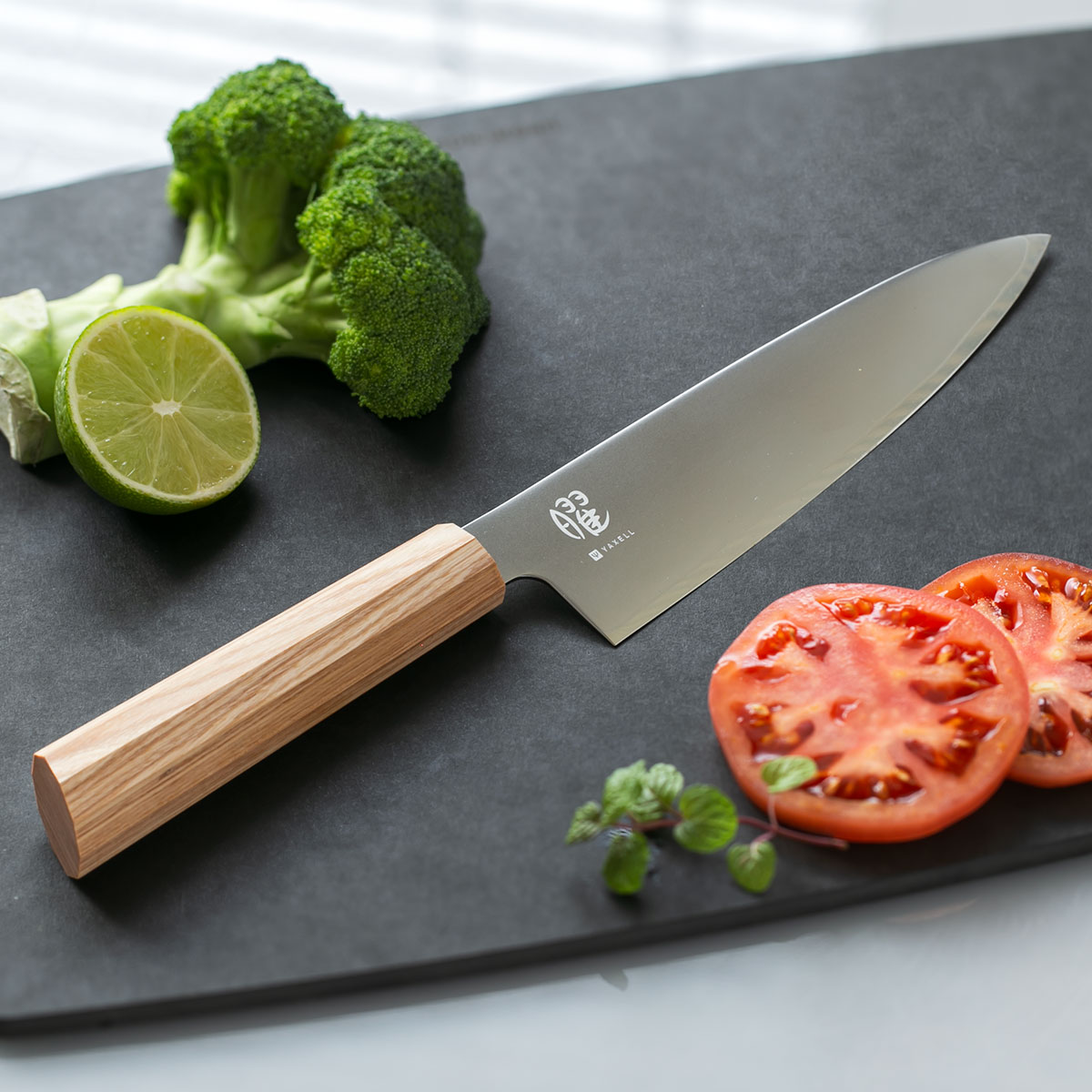 ヤクセル（YAXELL） シェフナイフ 18cm 曜 いろは 白木 日本製 牛刀