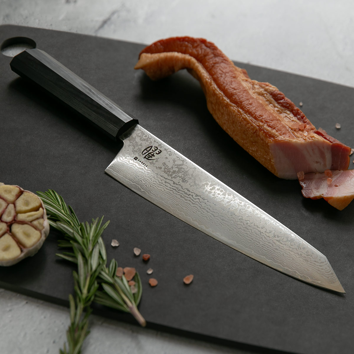 ヤクセル（YAXELL） シェフナイフ 19cm 曜 たくみ ダマスカス 日本製