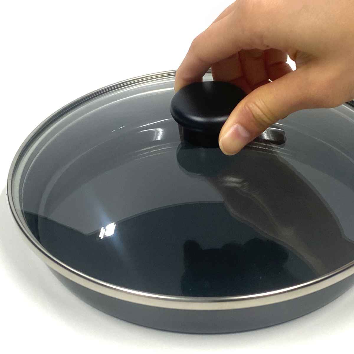 bws SELECTION 鉄フライパン 20cm IH対応 ガラス蓋付き 目玉焼きが