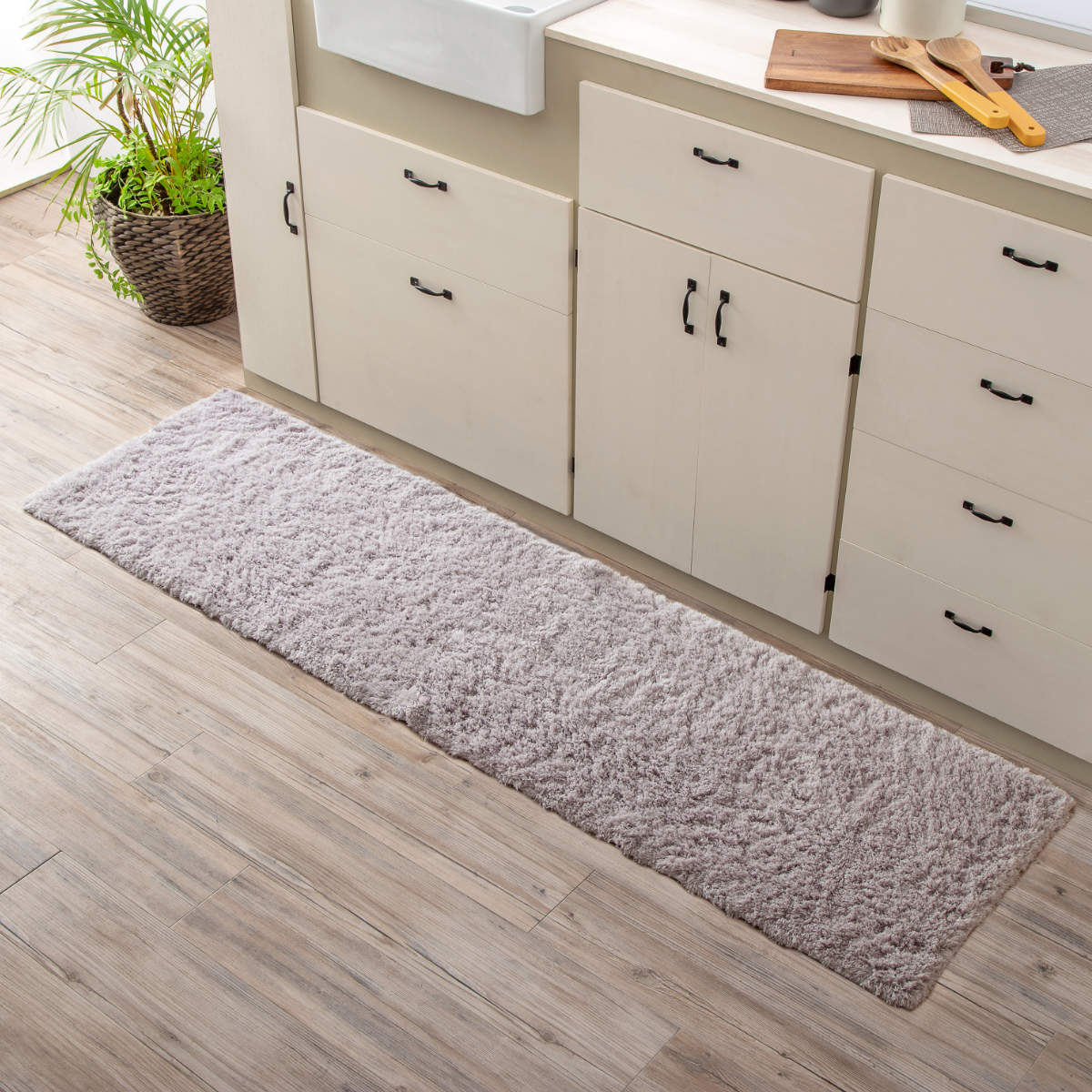 キッチンマット 50×120cm コスモトロン ふわふわキッチンマット