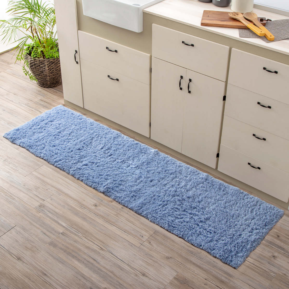 キッチンマット 50×270cm コスモトロン ふわふわキッチンマット