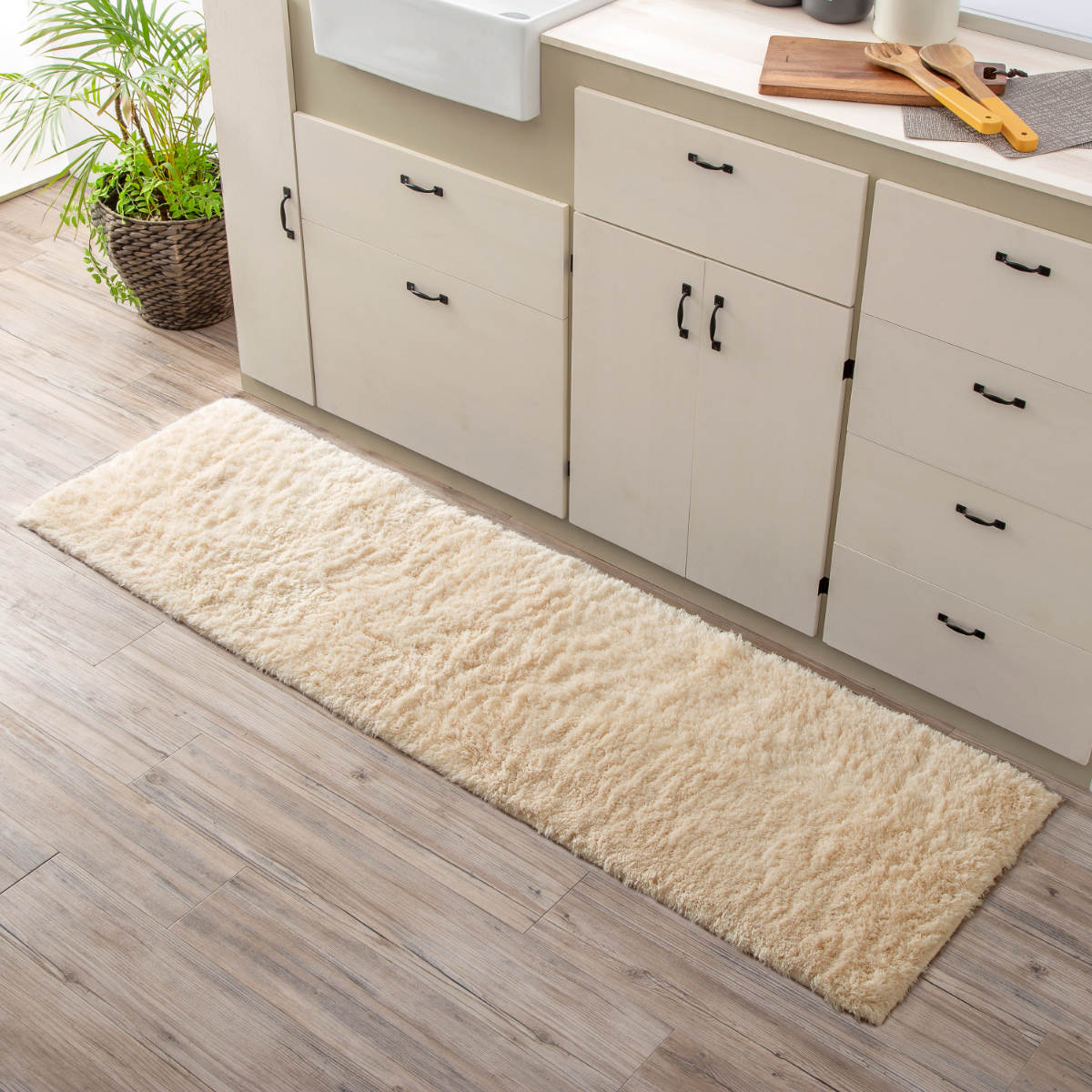 キッチンマット 50×270cm コスモトロン ふわふわキッチンマット
