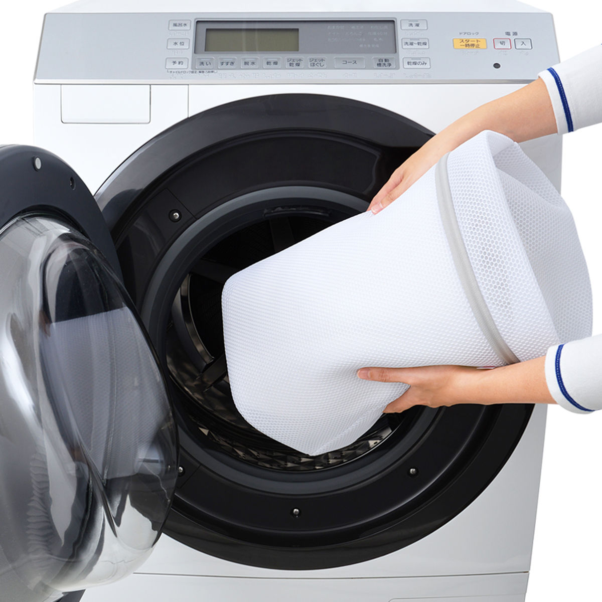 洗濯ネット ドラム式専用ネット （ ネット 円柱 ランドリーバッグ ランドリーネット 洗濯物 メッシュ ）