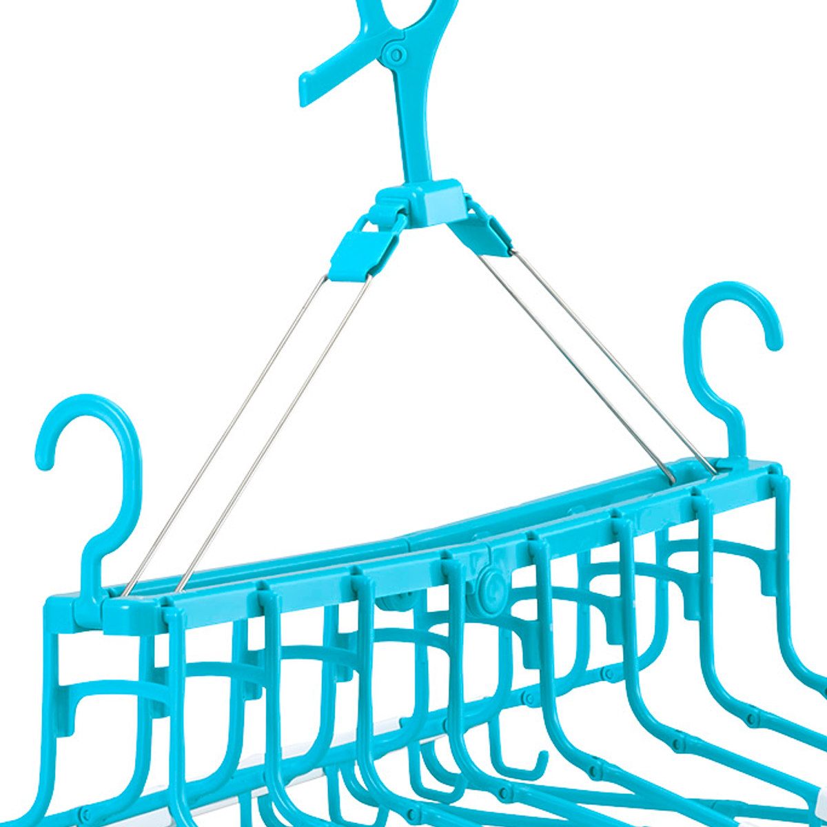 LEC（レック） 洗濯ハンガー 折りたたみ8連ハンガー スライド SP