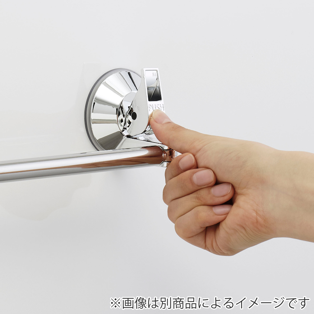 LEC（レック） タオル掛け レバー式ジェル吸盤タオル掛け ミニ 全長