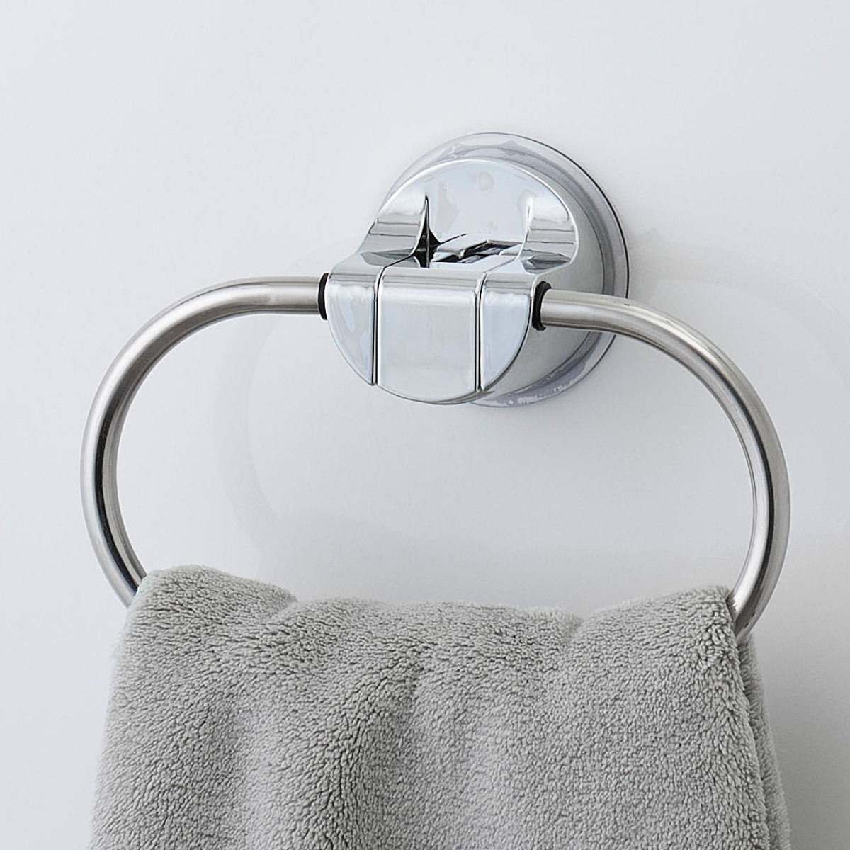 LEC（レック） タオルリング レバー式吸盤タオルリング ステンレス