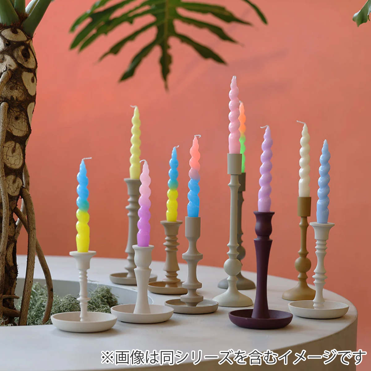 magnet テーパーキャンドル JOELLE 2色入り （ スパイラルキャンドル