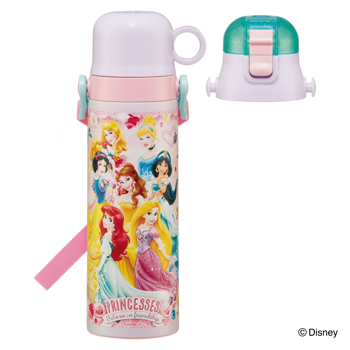 スケーター 水筒 580ml 超軽量2WAYステンボトル 保温 保冷 プリンセス