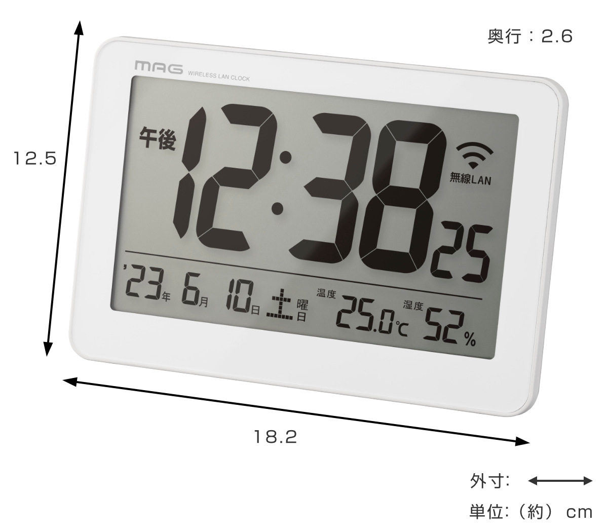 ノア精密 無線LAN 置掛両用時計 セットレス USB電源 MAG （ 時計 置掛
