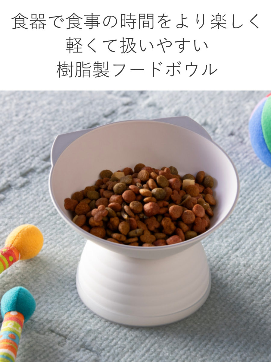 宮本産業 Miya Wan ねこ脚付きフードボウル Caline 高さがある 斜め