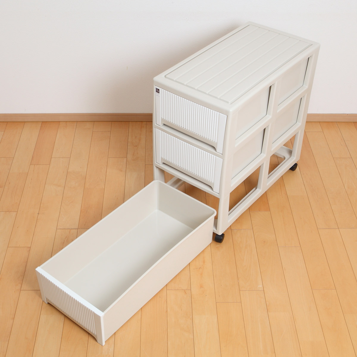 サンコープラスチック 収納ケース オーラ 7471 3段 引き出し （ 幅39