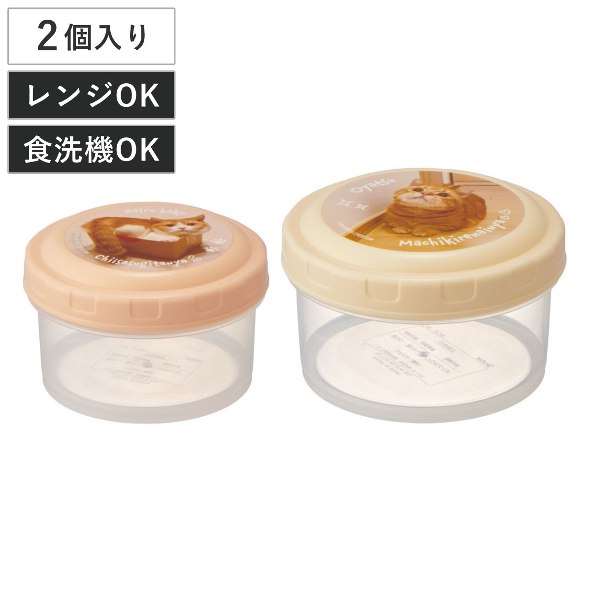 スケーター 保存容器 230ml 400ml 抗菌ラウンド型コンテナ 茶太郎と