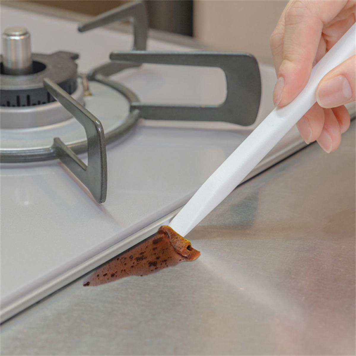 スクレーパー sm＠rt680 レンジまわりスクレーパー フィルムフック付 （ スマート 隙間掃除 ミニ ヘラ 小さい キッチン 掃除 ブラシ付き ）