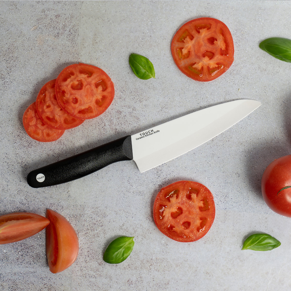 包丁 14cm セラミック製 TOUCH （ 三徳 料理包丁 食洗機対応 キッチン