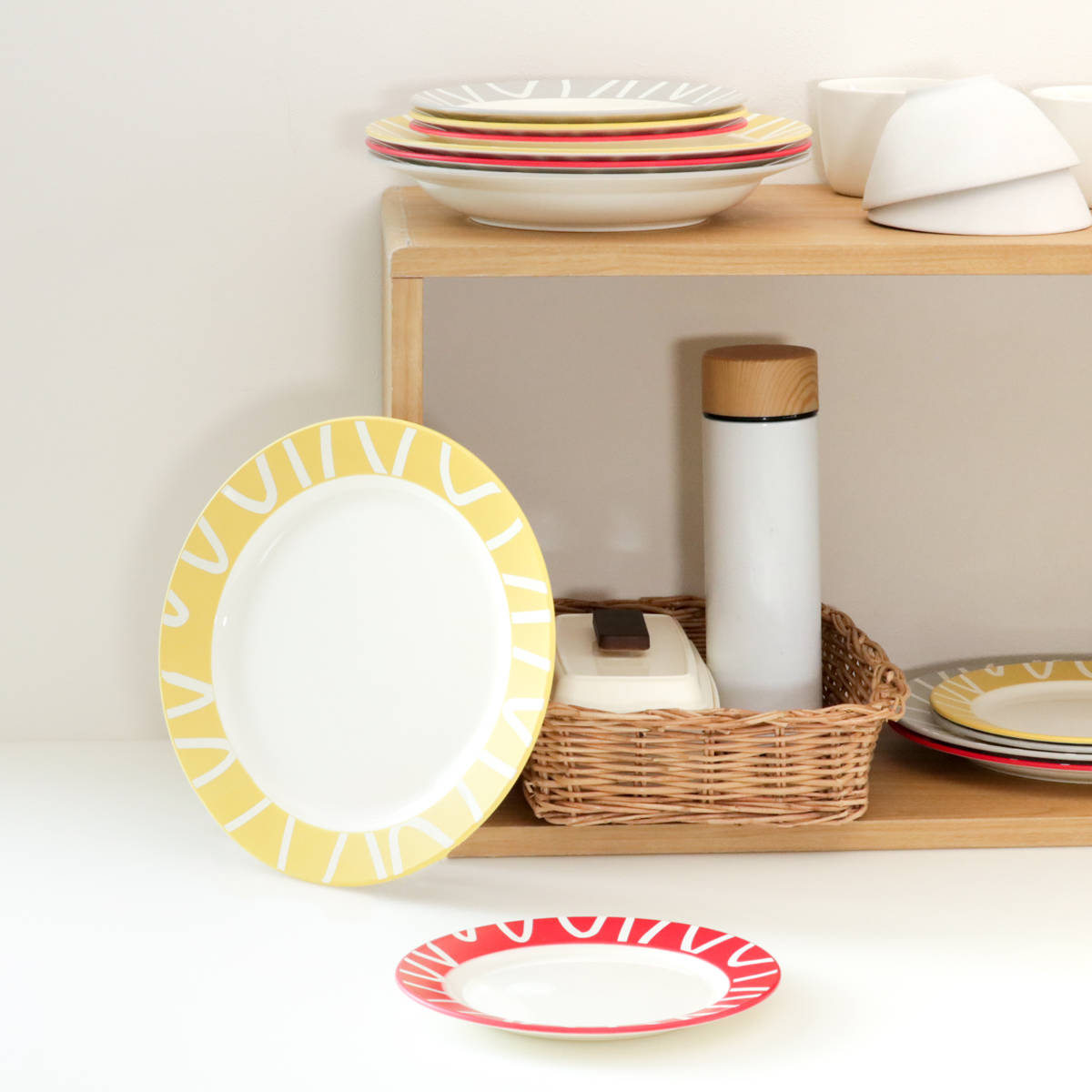 プレート 18cm S Amu dish アミュディッシュ プラスチック 同色3枚