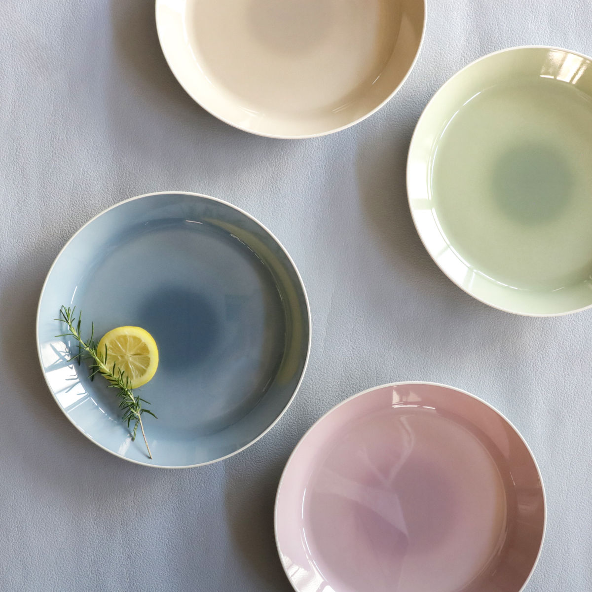 プレート 26cm L MUSUBI ぼかし 同色3枚セット （ 食洗機対応 電子