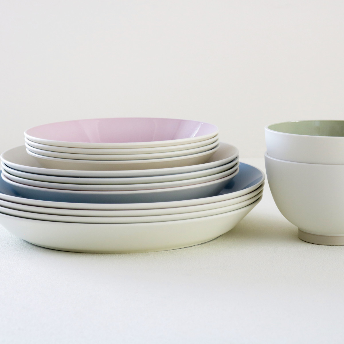 プレート 26cm L MUSUBI ぼかし 同色3枚セット （ 食洗機対応 電子