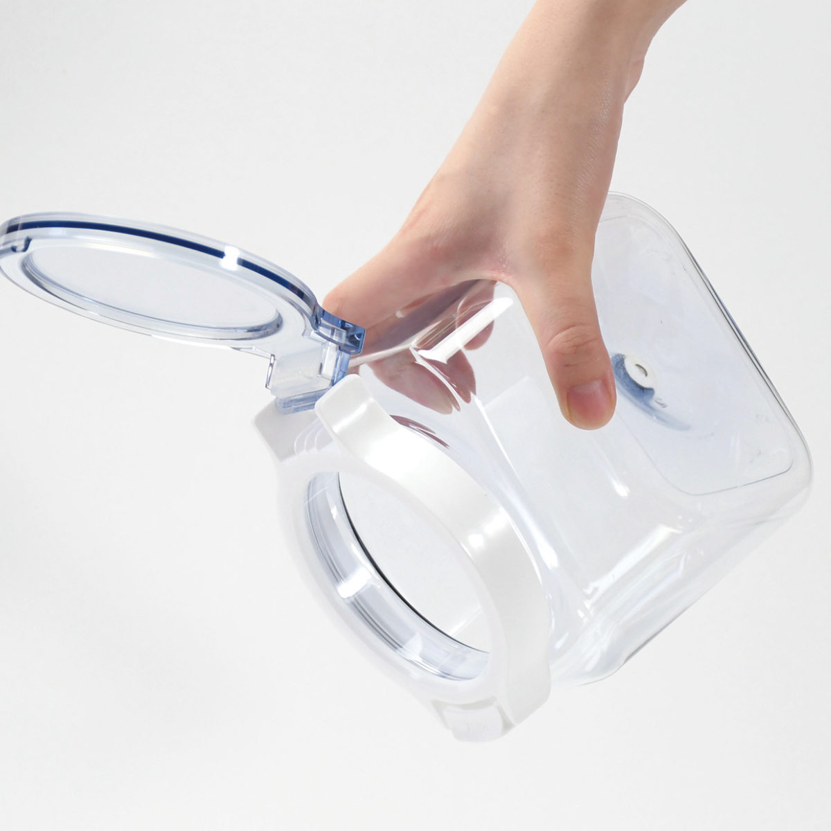 パール金属 保存容器 500ml 上から中身が見えるワンプッシュ