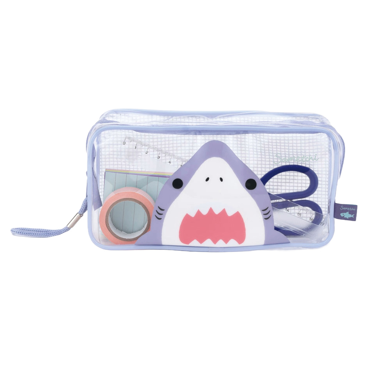 スケーター クリアポーチ ボックスタイプ サメ マチあり （ ポーチ