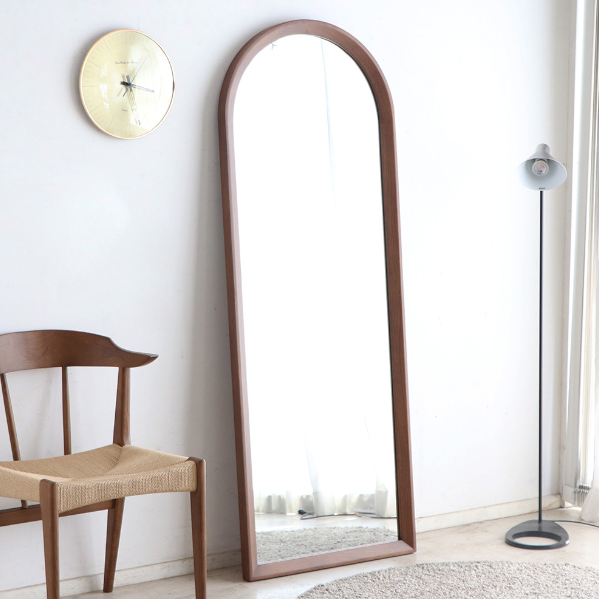東馬（Tohma） スタンドミラー 全身 60×160cm アーチ型 エフィーノ