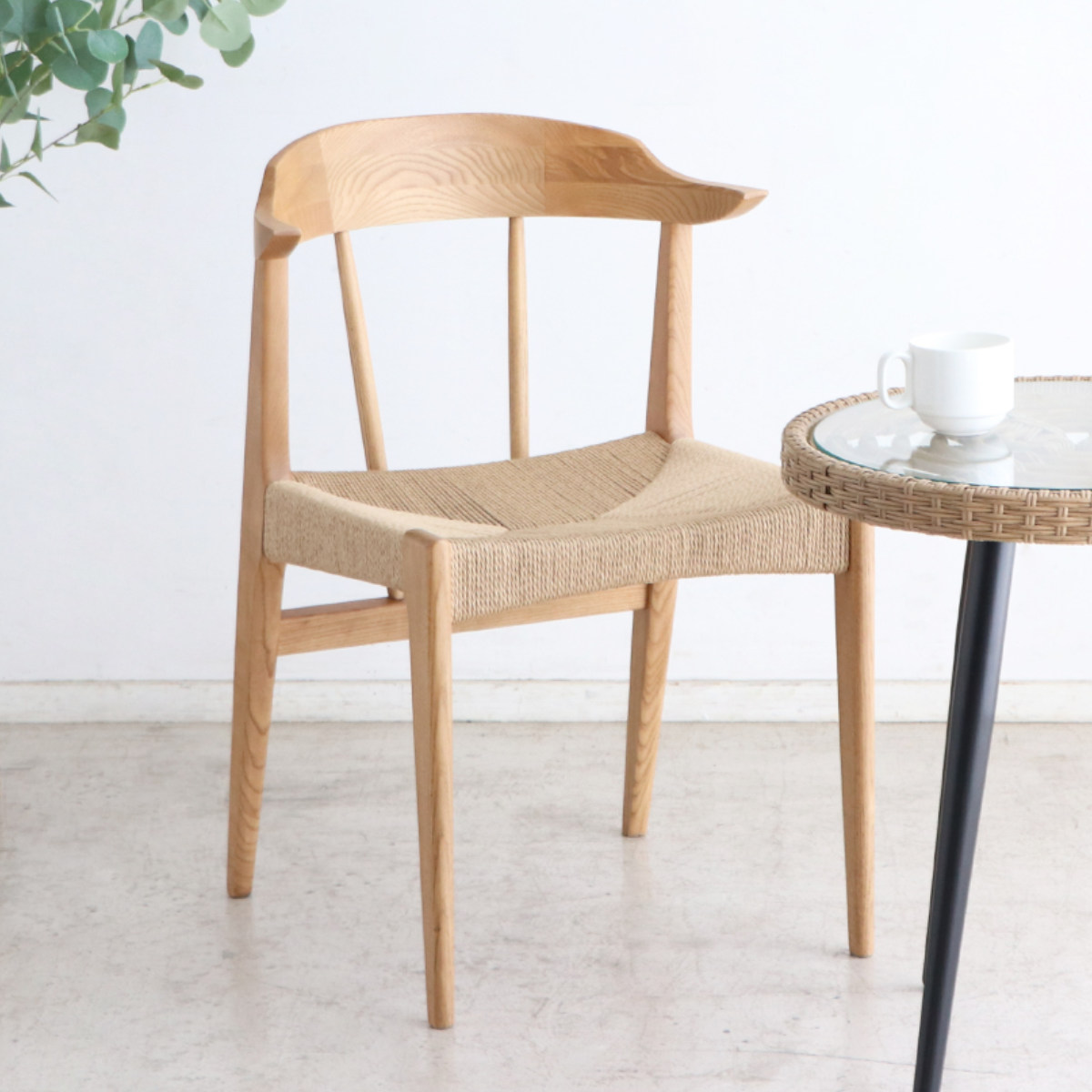【AZページ】美品　ペーパーコード　ダイニングチェア② 楽天市場】□15日5%クーポン□ 掃除ロボ対応 ペーパーコード