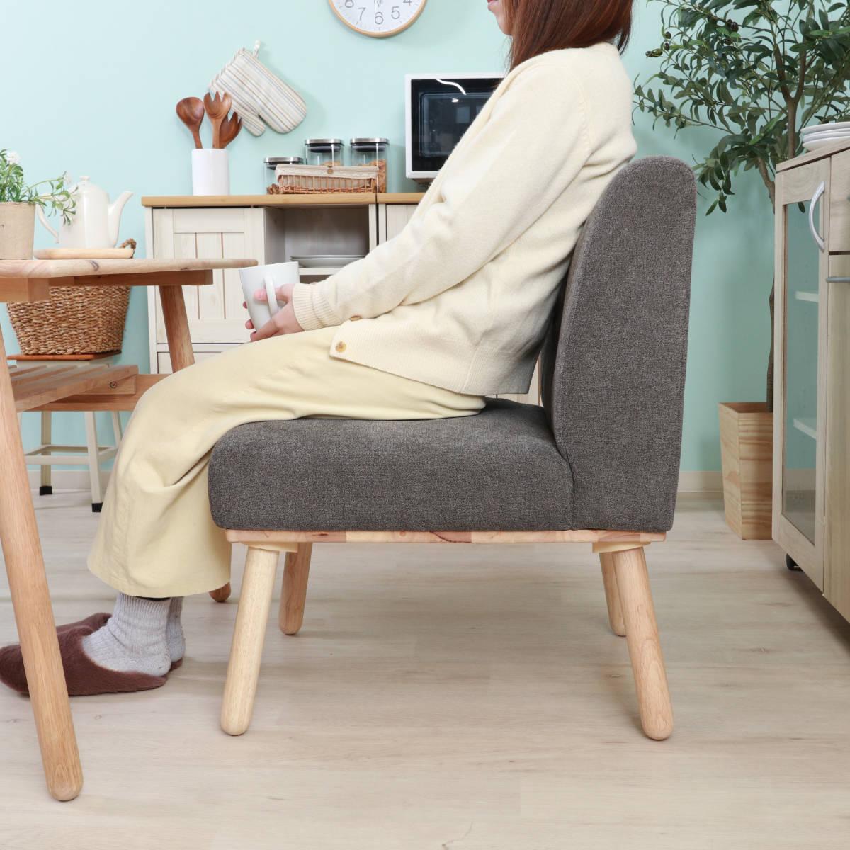 不二貿易（Fuji Boeki） ダイニングソファ 1人掛け 座面高44cm