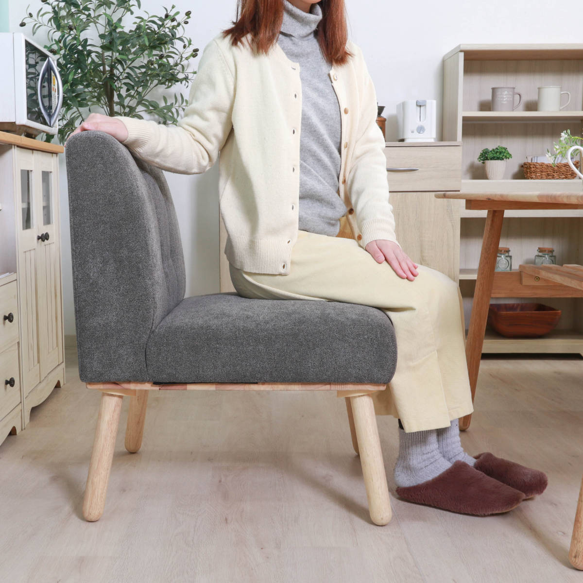 不二貿易（Fuji Boeki） ダイニングソファ 1人掛け 座面高44cm