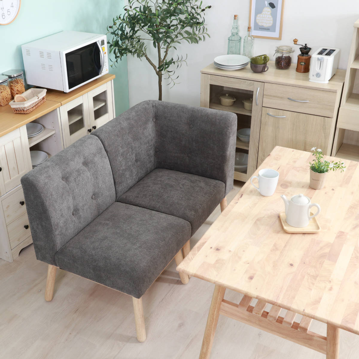 不二貿易（Fuji Boeki） ダイニングソファ 1人掛け 座面高44cm