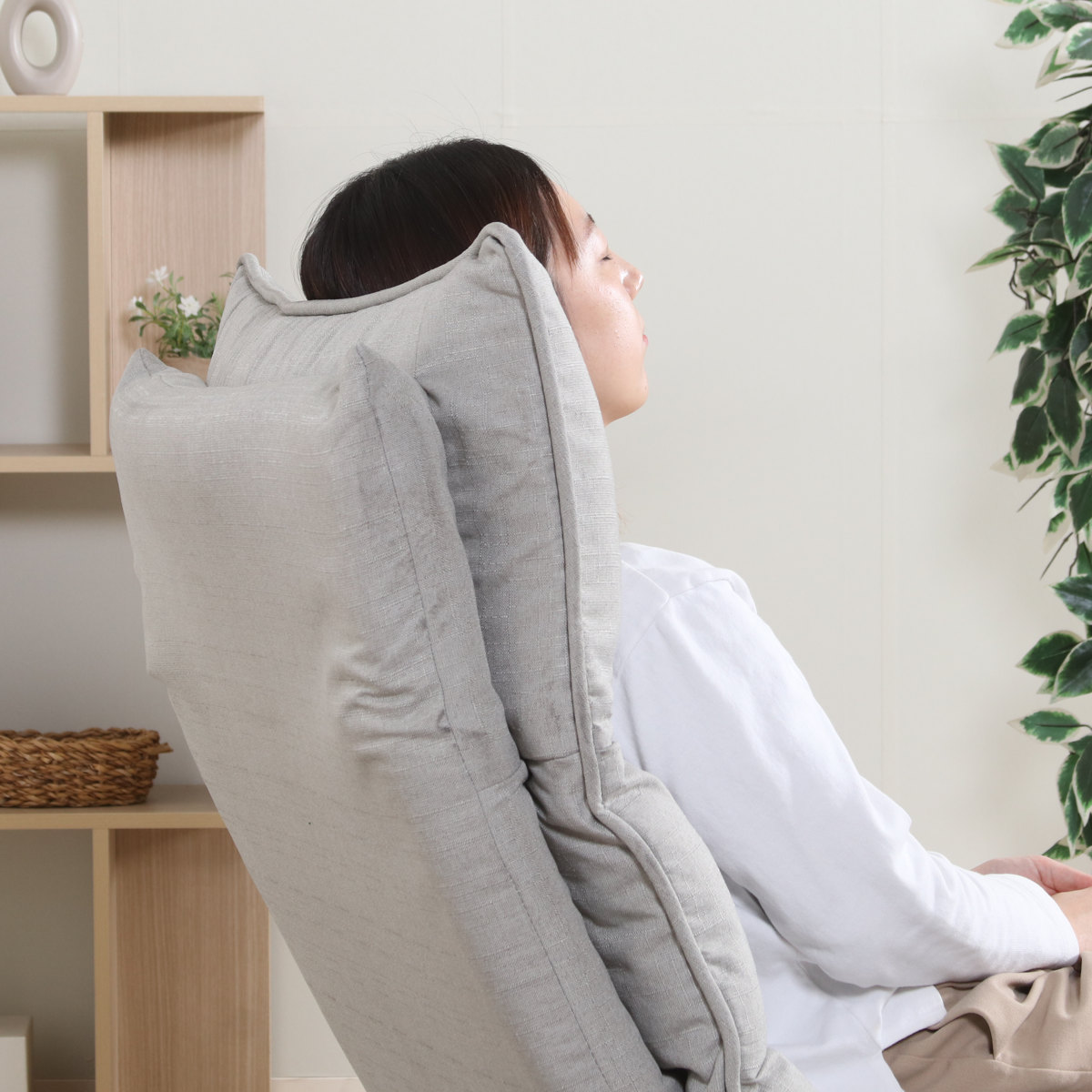 不二貿易（Fuji Boeki） 座椅子 幅70cm ダブルクッション リクライング