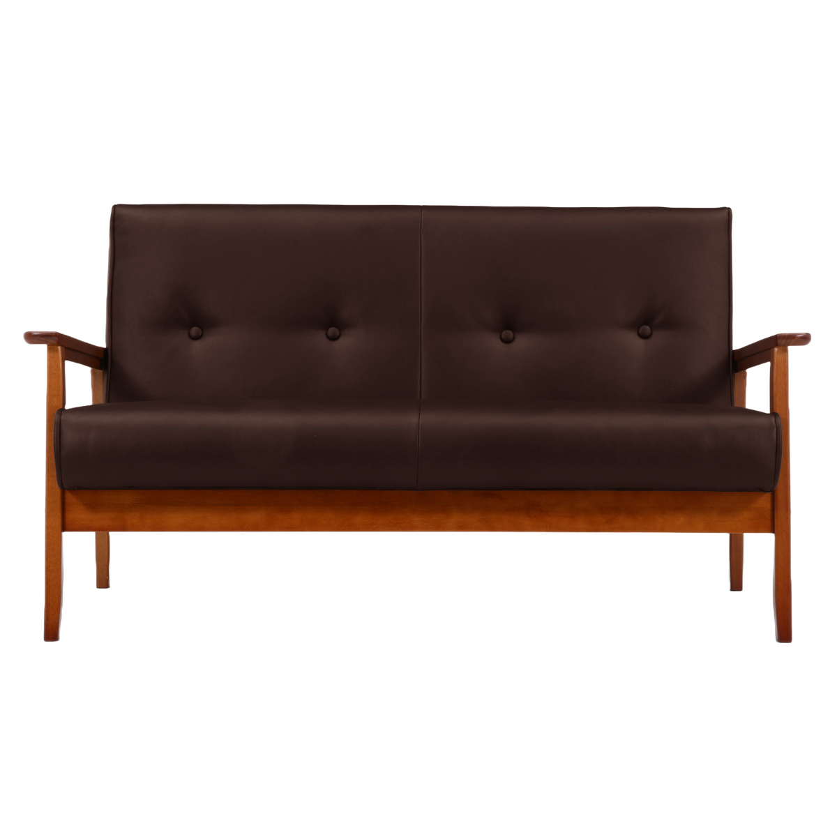 不二貿易（Fuji Boeki） ソファ 2人掛け 幅128cm バイキャストPUソファ