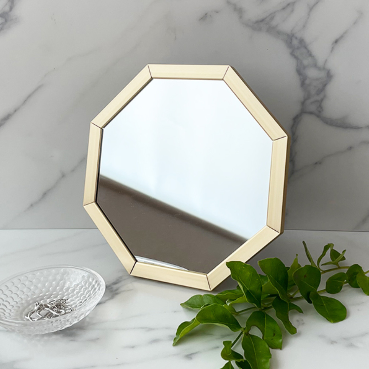 パラデック スタンド＆ウォールミラー 八角形ミラー SSサイズ 15×15cm